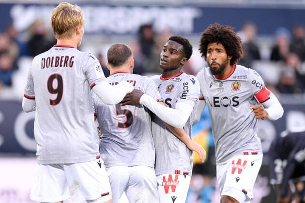 JOIE - 06 MOUSSA WAGUE (NICE) FOOTBALL : Bordeaux vs Nice - Ligue 1 Conforama - 01 03 2020 FEP Panoramic 