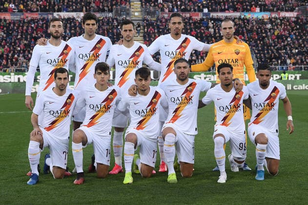 IPP20200301 Football - soccer: Serie A, Cagliari Calcio - AS Rom, FORMAZIONE AS ROMA (Verwendung nur in Deutschland - GERMANY ONLY) *** IPP20200301 Football soccer Serie A, Cagliari Calcio AS Rome, FORMAZIONE AS ROMA Use only in Germany GERMANY ONLY 
