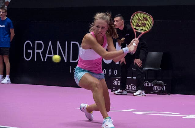 Magdalena Frech (POL TENNIS : Open 6eme Sens - Palais des sports - Lyon - 01 03 2020 SandrineTHESILLAT Panoramic 