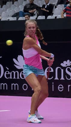 Magdalena Frech (POL TENNIS : Open 6eme Sens - Palais des sports - Lyon - 01 03 2020 SandrineTHESILLAT Panoramic 