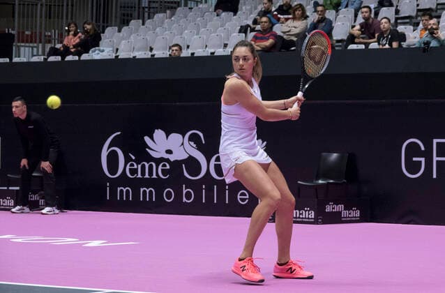 Margot Yerolymos (FRA) TENNIS : Open 6eme Sens - Palais des sports - Lyon - 01 03 2020 SandrineTHESILLAT Panoramic 