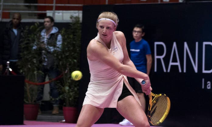 Lara Salden (BEL) TENNIS : Open 6eme Sens - Palais des sports - Lyon - 01 03 2020 SandrineTHESILLAT Panoramic 