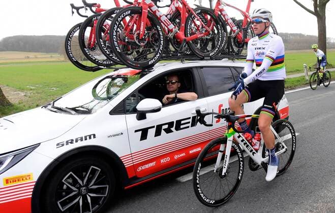 KUURNE, BELGIUM - MARCH 1 : PEDERSEN Mads (DEN) of TREK - SEGAFREDO during the UCI Pro Series 72th Kuurne Brussel Kuurne cycling race with start in Ghent and finish in Ninove on March 01, 2020 in Kuurne, Belgium, 1 03 2020 CYCLISME : Kuurne Brussel Kuurne - 01 03 2020 PhotoNews Panoramic 