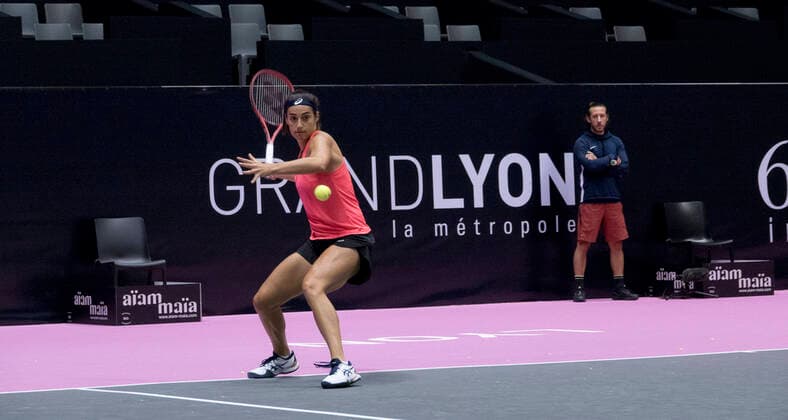 Caroline Garcia, Fra TENNIS : Open 6eme Sens - Palais des sports - Lyon - 01 03 2020 SandrineTHESILLAT Panoramic 