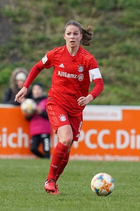 Melanie Leupolz FC Bayern München , Football Flyeralarm women Bundesliga season 2019 2020 MSV Duisburg vs FC Bayern München, Duisburg, PCC Stadion VfB Homberg, 01 03 2020, DFB regulations prohibit any use of photographs as image sequences and or quasi video Duisburg PCC Stadion VfB Homberg Nordrhein Westfalen Germany