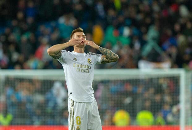 Real Madrid CF s Toni Kroos celebs after La Liga match. Mar 01, 2020. (20200301324)