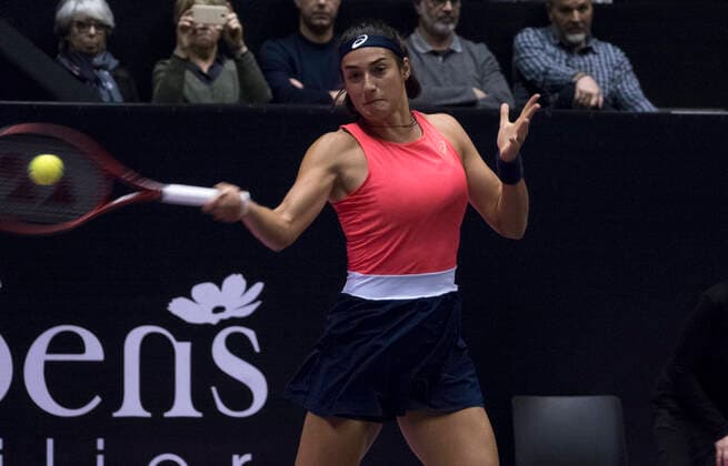 Sport Bilder des Tages Caroline Garcia (FRA) TENNIS : Open 6eme Sens - Palais des sports Lyon - 02 03 2020 SandrineTHESILLAT Panoramic 
