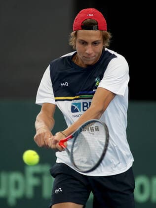 TENNIS DAVIS CUP PREVIEW ADELAIDE, Felipe Meligeni Rodrigues Alves of Brazil during a Davis Cup preview media opportunity at Memorial Drive Tennis Centre in Adelaide, Tuesday, March 3, 2020. ( NO ARCHIVING, EDITORIAL USE ONLY, NO USE IN BOOKS WITHOUT CONSENT ADELAIDE SA AUSTRALIA  Copyright: xKELLYxBARNESx 20200303001453231450