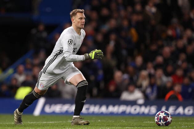 February 25, 2020, London, United Kingdom: Manuel Neuer of Bayern Munich in action during the UEFA Champions League Round 16 First Leg match between Chelsea and Bayern Munich at Stamford Bridge..Final Score; Chelsea 0:3 Bayern Munich. London United Kingdom - ZUMAs197 20200225_zab_s197_128 Copyright: xRichardxCalverx