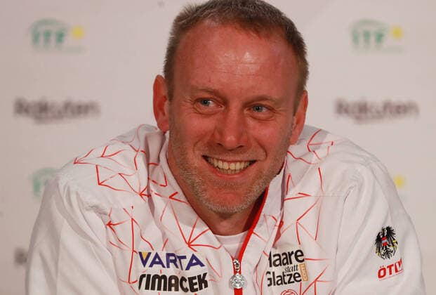TENNIS - Davis Cup, AUT vs URU PREMSTAETTEN,AUSTRIA,03.MAR.20 - TENNIS - ITF Davis Cup, Austria vs Uruguay, preview, press conference, PK, Pressekonferenz Team AUT. Image shows Stefan Koubek (AUT). GEPAxpictures xAndreasxPranter