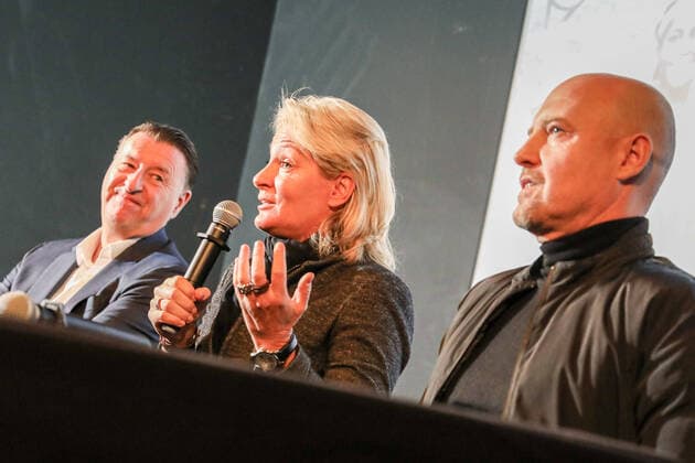 Edwin Weindorfer CEO e motion, Organizer , Barbara Rittner Tournament Director and Adam SZPYT Managing Director bett1 main and title sponsor , bett1 open, Grass Court Championships Berlin, Press Conference, Berlin, 03 03 2020,