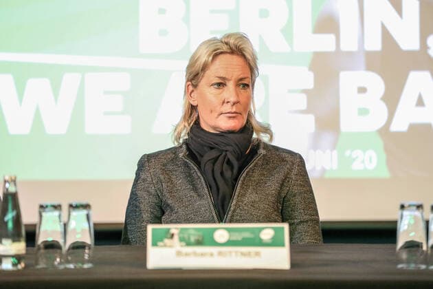 Barbara Rittner Tournament Director, bett1 open, Grass Court Championships Berlin, Press Conference, Berlin, 03 03 2020,