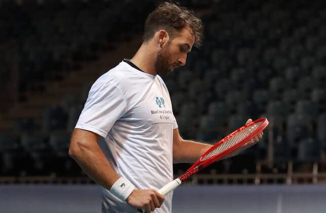 TENNIS - Davis Cup, AUT vs URU PREMSTAETTEN,AUSTRIA,03.MAR.20 - TENNIS - ITF Davis Cup, Austria vs Uruguay, preview, training Team URU. Image shows Martin Cuevas (URU). GEPAxpictures xAndreasxPranter