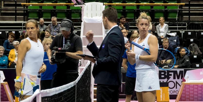 TENNIS : Daria KASATKINA - Pauline PARMENTIER- Open 6eme Sens - Palais des sports Lyon 03 03 2020 TENNIS : Open 6eme Sens - Palais des sports Lyon - 03 03 2020 SandrineTHESILLAT Panoramic 