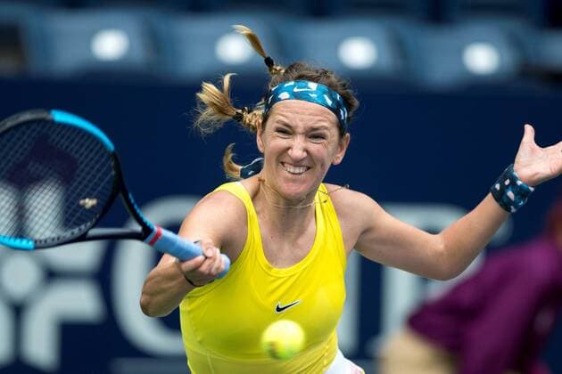 Belarusian tennis player Victoria Azarenka in action against Slovenian Tamara Zidansek during a game of the Monterrey Open second day, in Monterrey, Mexico, 3 March 2020. Monterrey Open !ACHTUNG: NUR REDAKTIONELLE NUTZUNG!  Copyright: xMIGUELSIERRAx AME498 20200304-637188805455471525