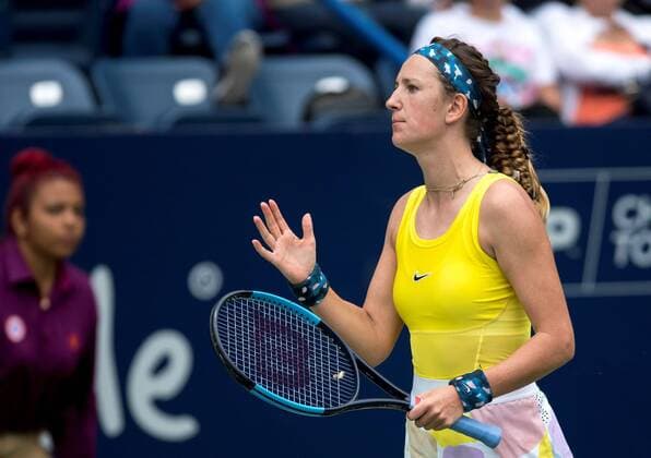 Belarusian tennis player Victoria Azarenka in action against Slovenian Tamara Zidansek during a game of the Monterrey Open second day, in Monterrey, Mexico, 3 March 2020. Monterrey Open !ACHTUNG: NUR REDAKTIONELLE NUTZUNG!  Copyright: xMIGUELSIERRAx AME497 20200304-637188805461252770