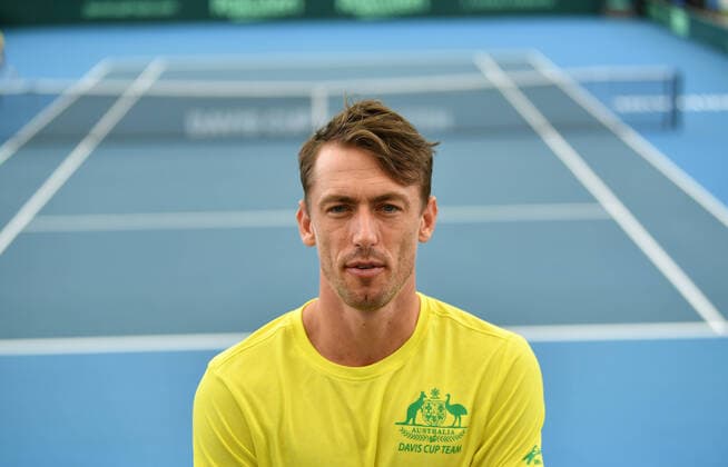 TENNIS JOHN MILLMAN PRESSER, Australian Tennis player John Millman poses for a photo ahead of the Davis Cup qualifier between Australia and Brazil in Adelaide. Wednesday, March 4, 2020. The 30-year-old, is the nations highest ranked player in the Davis Cup team this week. ( NO ARCHIVING, EDITORIAL USE ONLY, NO USE IN BOOKS WITHOUT CONSENT ADELAIDE SA AUSTRALIA  Copyright: xDAVIDxMARIUZx 20200304001453488450