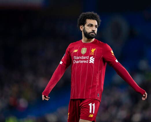 (200304) -- LONDON, March 4, 2020 -- Liverpool s Mohamed Salah looks dejected during the English FA Cup 5th Round match between Chelsea and Liverpool at Stamford Bridge Stadium in London, Britain on Mar. 3, 2020. Chelsea won 2-0. FOR EDITORIAL USE ONLY. NOT FOR SALE FOR MARKETING OR ADVERTISING CAMPAIGNS. NO USE WITH UNAUTHORIZED AUDIO, VIDEO, DATA, FIXTURE LISTS, CLUB LEAGUE LOGOS OR LIVE SERVICES. ONLINE IN-MATCH USE LIMITED TO 45 IMAGES, NO VIDEO EMULATION. NO USE IN BETTING, GAMES OR SINGLE CLUB LEAGUE PLAYER PUBLICATIONS. (SP)BRITAIN-LONDON-FOOTBALL-FA CUP-5TH ROUND-CHELSEA VS LIVERPOOL HanxYan