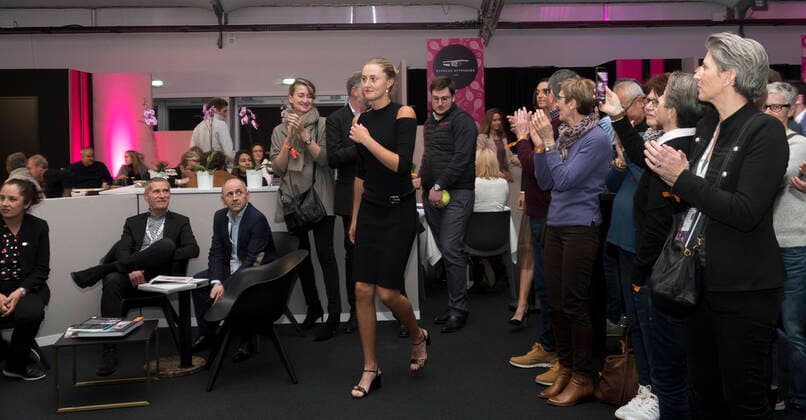 Kristina Mladenovic TENNIS : Equipe de France feminine - Soiree des joueuses Village Open 6eme Sens - Lyon 03 03 2020 SandrineTHESILLAT Panoramic 