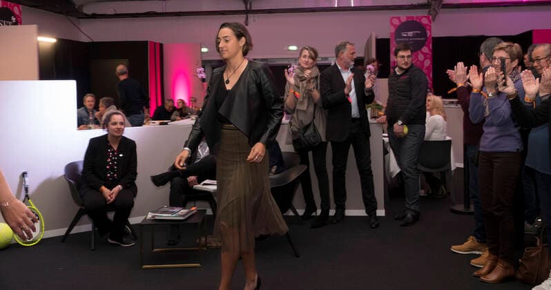 Caroline Garcia TENNIS : Equipe de France feminine - Soiree des joueuses Village Open 6eme Sens - Lyon 03 03 2020 SandrineThesillat Panoramic 