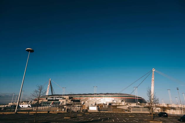 A view of the Juventus stadium. Italy closed all schools and universities until March 15. Italian government suspended the people access to all sporting events until April 3rd as part of measures against coronavirus COVID-19 . Serie A football matches will take place behind closed doors. Torino 04 03 2020 Juventus Stadium Photo Federico Tardito Insidefoto federicoxtardito
