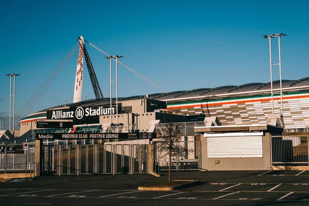 A view of the Juventus stadium. Italy closed all schools and universities until March 15. Italian government suspended the people access to all sporting events until April 3rd as part of measures against coronavirus COVID-19 . Serie A football matches will take place behind closed doors. Torino 04 03 2020 Juventus Stadium Photo Federico Tardito Insidefoto federicoxtardito