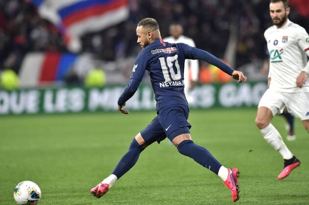 Neymar (psg) FOOTBALL : Olympique Lyonnais vs Paris Saint Germain - Coupe de France - 1 2 finale - 04 03 2020 FredericChambert Panoramic 