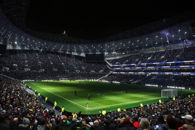 Sport Bilder des Tages Tottenham Hotspur v Norwich City FA Cup The Norwich fans before the FA Cup match at Tottenham Hotspur Stadium, London Content Not Available For UK Newspapers Copyright: xPaulxChestertonx FIL-14183-0097