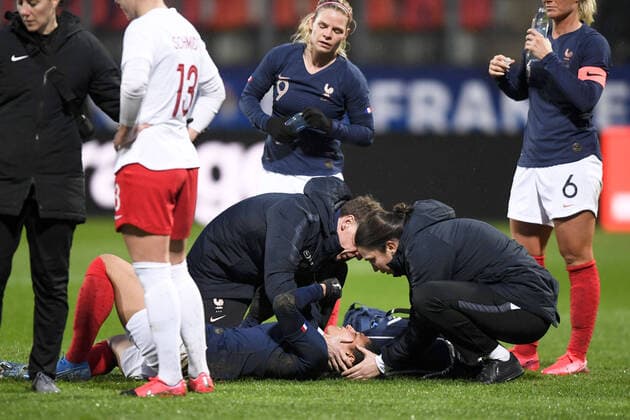 13 VALERIE GAUVIN (FRA) - BLESSURE FOOTBALL FEMININ : France vs Canada - Tournoi de France - 04 03 2020 AnthonyBIBARD FEP Panoramic 
