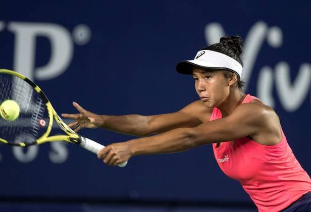 Canadian tennis player Leylah Fernandez in action against US Sloane Stephens during a game of the Monterrey Open, in Monterrey, Mexico, 4 March 2020. Monterrey Open !ACHTUNG: NUR REDAKTIONELLE NUTZUNG!  Copyright: xMiguelxSierrax AME1162 20200305-637189803220429444