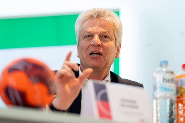 Handball, Women EM 2020 Qualification, DHB Press Conference, Germany vs Slovenia Lord Mayor Jürgen Kessing Bietigheim Bissingen Egetrans Arena Baden Württemberg Germany