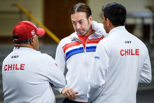 2020305 Captain Nicolas Massu of Chile ahead of the draw ceremony on March 5, 2020 in Stockholm,  Copyright: ERIKxSIMANDER BB200305BB357