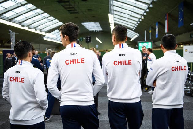 2020305 Team Chile ahead of the draw ceremony on March 5, 2020 in Stockholm,  Copyright: ERIKxSIMANDER BB200305BB362