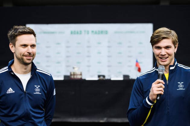 2020305 Captain Robin Soderling and Carl Soderlund of Sweden ahead of the draw ceremony on March 5, 2020 in Stockholm,  Copyright: ERIKxSIMANDER BB200305BB364