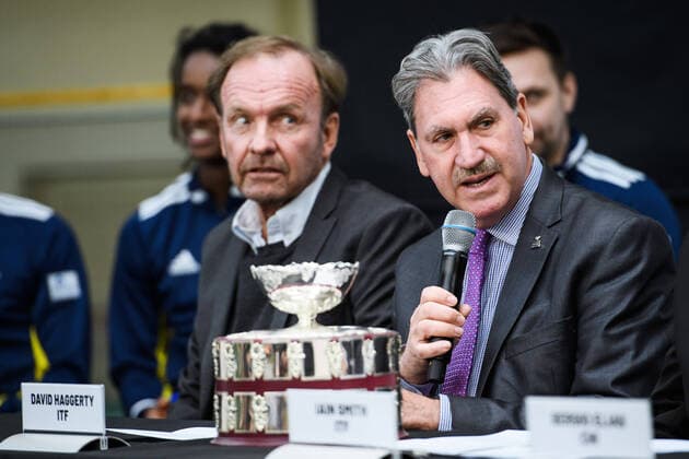 2020305 ITF President David Haggerty during the draw ceremony on March 5, 2020 in Stockholm,  Copyright: ERIKxSIMANDER BB200305BB372