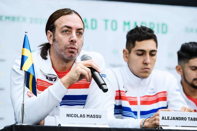 2020305 Captain Nicolas Massu of Chile during the press conference on March 5, 2020 in Stockholm,  Copyright: ERIKxSIMANDER BB200305BB379