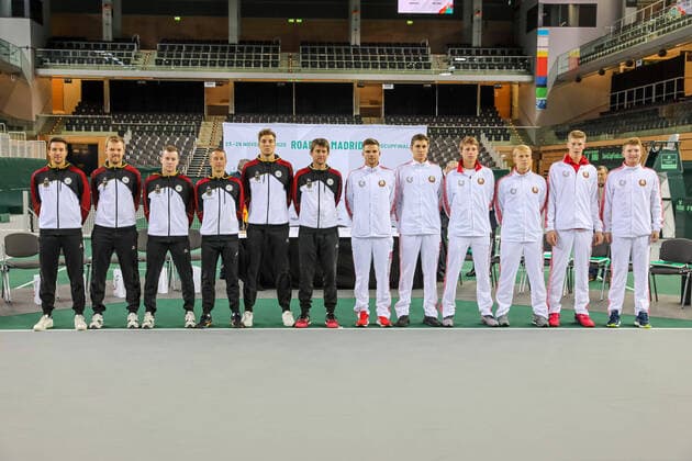 Team Germany and Belarus after the draw, Davis Cup Qualification 2020 Germany vs Belarus, Düsseldorf, 05 03 2020,