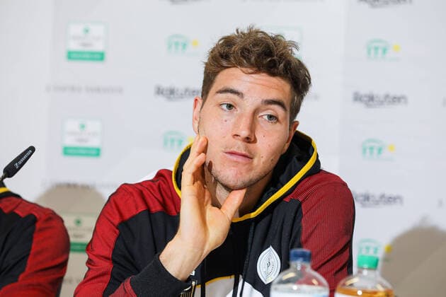 Jan Lennard STRUFF GER , PK after the draw, Davis Cup Qualification 2020 Germany vs Belarus, Düsseldorf, 05 03 2020,