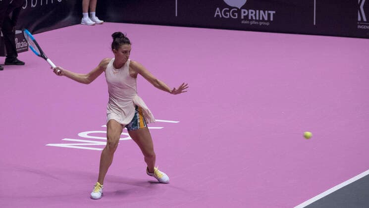 Jaqueline Cristian (ROU) TENNIS : Open 6eme Sens - Palais des sports Lyon - 05 03 2020 SandrineTHESILLAT Panoramic 