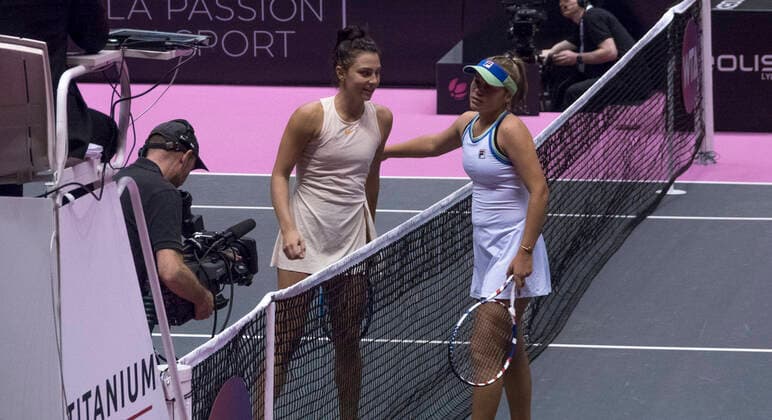 Sofia Kenin (USA) - Jaqueline Cristian (ROU) TENNIS : Open 6eme Sens - Palais des sports Lyon - 05 03 2020 SandrineTHESILLAT Panoramic 