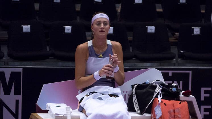 Kristina Mladenovic (FRA) TENNIS : Open 6eme Sens - Palais des sports Lyon - 05 03 2020 SandrineTHESILLAT Panoramic 