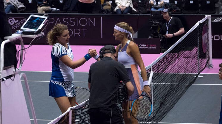 Kristina Mladenovic (FRA) TENNIS : Open 6eme Sens - Palais des sports Lyon - 05 03 2020 SandrineTHESILLAT Panoramic 