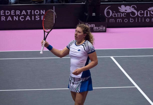 Anna-Lena Friedsam (GER) TENNIS : Open 6eme Sens - Palais des sports Lyon - 05 03 2020 SandrineTHESILLAT Panoramic 