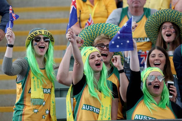 TENNIS DAVID CUP AUS BRAZIL, Australian fans cheer on Jordan Thompson of Australia against Thiago Monteiro of Brazil in the Davis Cup Qualifier between Australia and Brazil, at the Memorial Drive Tennis Centre, Adelaide, Friday 6 March 2020. ( NO ARCHIVING, EDITORIAL USE ONLY, NO USE IN BOOKS WITHOUT CONSENT ADELAIDE SA AUSTRALIA  Copyright: xJAMESxELSBYx 20200306001453934126