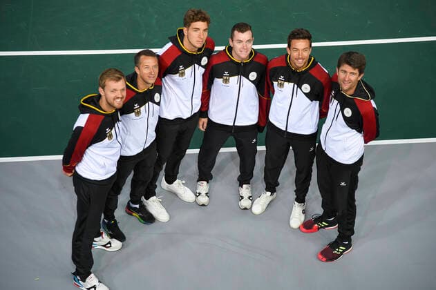06 03 2020, GER, Davis Cup, Germany vs. Belarus 06 03 2020, GER, Davis Cup, Germany vs. Belarus , CASTELLO , Duesseldorf, picture shows the German Team nordphoto Mauelshagen nph00321
