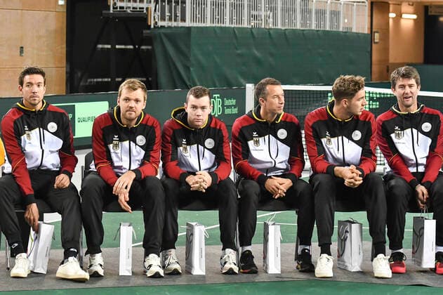 06 03 2020, GER, Davis Cup, Germany vs. Belarus 06 03 2020, GER, Davis Cup, Germany vs. Belarus , CASTELLO , Duesseldorf, picture shows the German Team nordphoto Mauelshagen nph00321