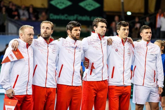 TENNIS - Davis Cup, AUT vs URU PREMSTAETTEN,AUSTRIA,06.MAR.20 - TENNIS - ITF Davis Cup, Austria vs Uruguay. Image shows the athletes of Austria. GEPAxpictures xMaticxKlansek