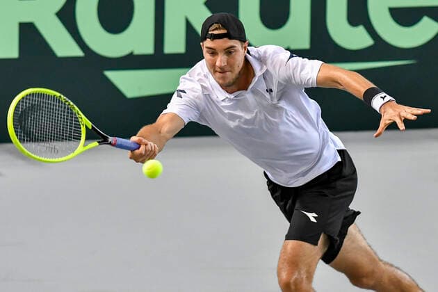 06 03 2020, GER, Davis Cup, Germany vs. Belarus 06 03 2020, GER, Davis Cup, Germany vs. Belarus , CASTELLO , Duesseldorf, picture shows Jan Lennard Struff GER nordphoto Mauelshagen nph00321