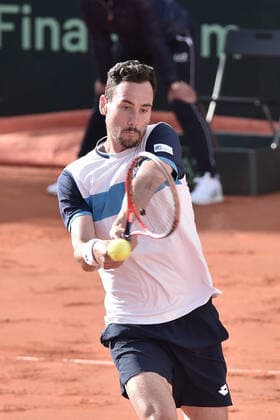 Photo LaPresse Tocco Alessandro March 6, 2020 Cagliari - Italy TennisDavis Cup - Italy vs South Korea Gianluca Mager (ITA) vs Nam Ji sung (KOR) In the pic: Gianluca Mager  Copyright: xLaPresse AlessandroxToccox