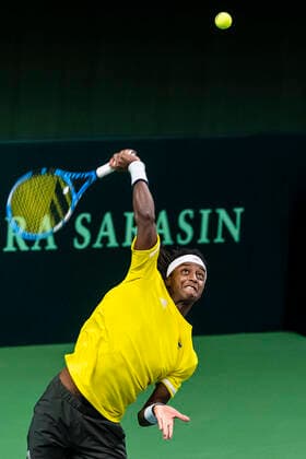 2020305 Mikael Ymer of Sweden during the Davis Cup qualification tennis match between Sweden and Chile on March 6, 2020 in Stockholm Photo Simon Hastegard Bildbyran Kod SH 180191 tennis bbeng sweden sweden chile davis cup,  Copyright: SIMONxHASTEGARD BB200306SH004